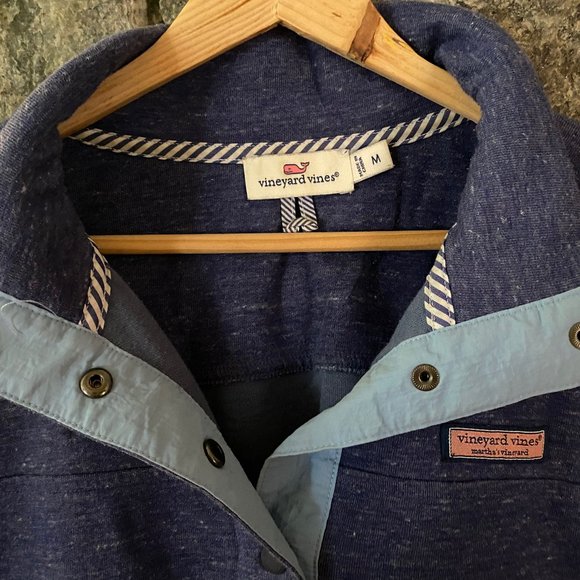 VINEYARD VINES WOMENS HEATHERED NAVY BLUE SHEP SHIRT SZ MED - Picture 3 of 3